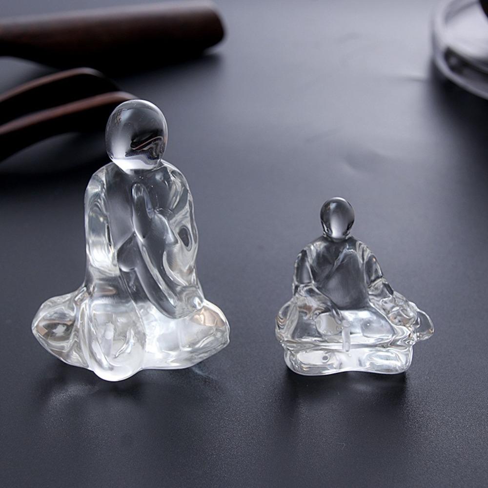 Finely Carved Glass Zen Buddha Statue Transparent Crystal Ornament Tea Ceremony Ornaments Gift Style B
Finely Carved Glass Zen Buddha Statue Transparent Crystal Ornament Tea Ceremony Ornaments Gift Style B