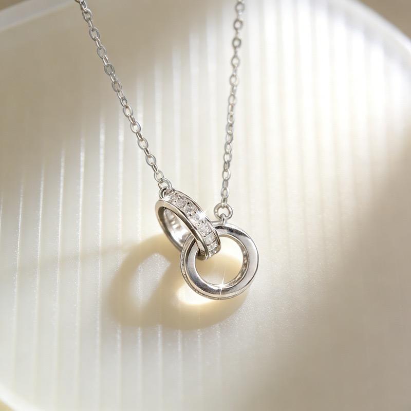 S925 Sterling Silver Necklaces For Women Simple Minimalist Pendant Necklaces Double Circle Zircon Necklace Birthday Gift
S925 Sterling Silver Necklaces For Women Simple Minimalist Pendant Necklaces Double Circle Zircon Necklace Birthday Gift