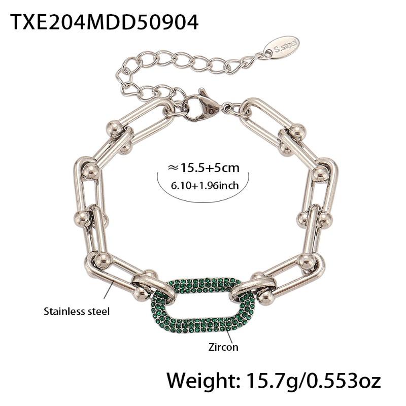 Meier Stainless steel zircon horseshoe clasp necklace bracelet - european & american style, heavily plated with 18k real gold jewelry
Meier Stainless steel zircon horseshoe clasp necklace bracelet - european & american style, heavily plated with 18k real gold jewelry
