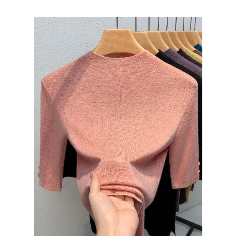 Half Turtleneck Bottoming Shirt New Women s Solid Color Mid-sleeve Pullover Woolen Sweater Thin Quilted Waist Top S розовый
Half Turtleneck Bottoming Shirt New Women s Solid Color Mid-sleeve Pullover Woolen Sweater Thin Quilted Waist Top S розовый
