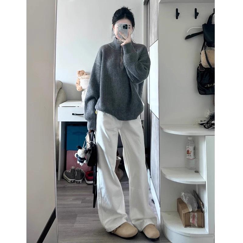 Women s Plus Size Fleece-Lined White Wide-Leg High-Waist Jeans - Autumn/Winter Loose Slimming Straight Pants L
Women s Plus Size Fleece-Lined White Wide-Leg High-Waist Jeans - Autumn/Winter Loose Slimming Straight Pants L