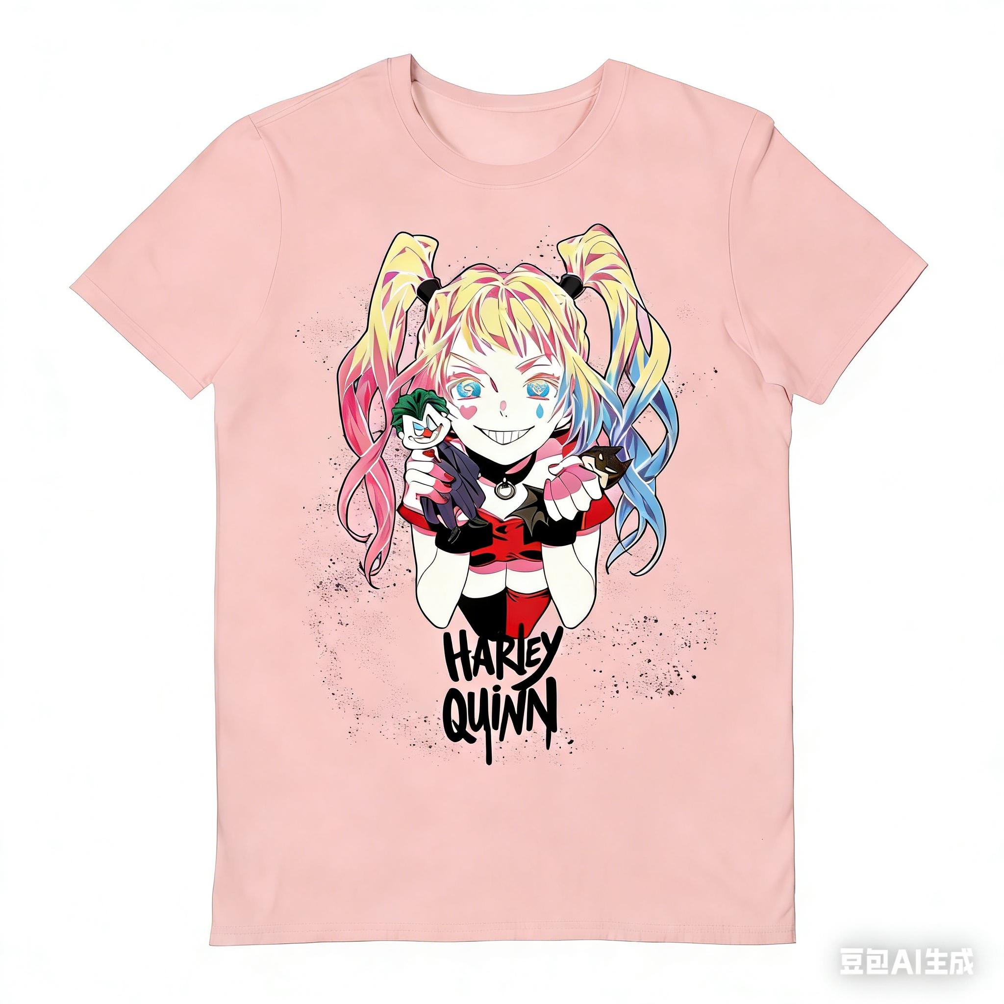 Adult and Childrens Harley Quinn Gradient Twintail Printed Pure Cotton Harajuku Style Y2K Tshirt Cute Villain Daily Wear S
Adult and Childrens Harley Quinn Gradient Twintail Printed Pure Cotton Harajuku Style Y2K Tshirt Cute Villain Daily Wear S
