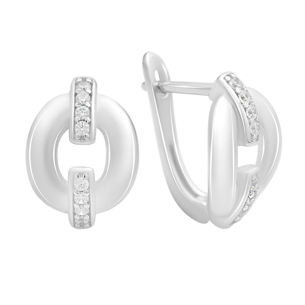 Silver earrings with cubic zirkonia (2207610) білий
Silver earrings with cubic zirkonia (2207610) білий