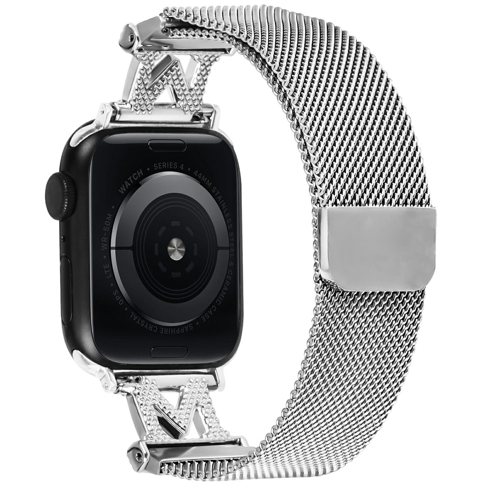 Watch Band For Apple Watch Series 10 Ultra 9 8 7 SE 6 5 4 3 2 1 49mm 45mm 44mm 42mm Bands Stainless Steel M-Type Milanese Silver Wrist Strap As shown A
Watch Band For Apple Watch Series 10 Ultra 9 8 7 SE 6 5 4 3 2 1 49mm 45mm 44mm 42mm Bands Stainless Steel M-Type Milanese Silver Wrist Strap As shown A