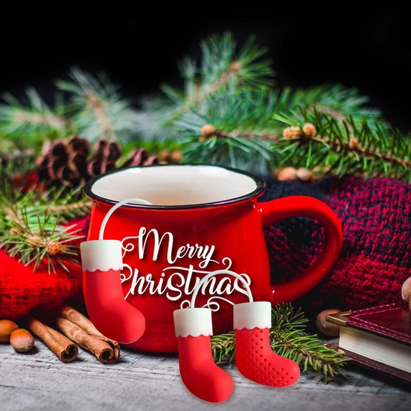 Loose Tea Steeper Cute Christmas Lovely Stocking Shape Tea Infuser Silicone Multi-layer Fine Filter Flower Tea Strainer United States
Loose Tea Steeper Cute Christmas Lovely Stocking Shape Tea Infuser Silicone Multi-layer Fine Filter Flower Tea Strainer United States