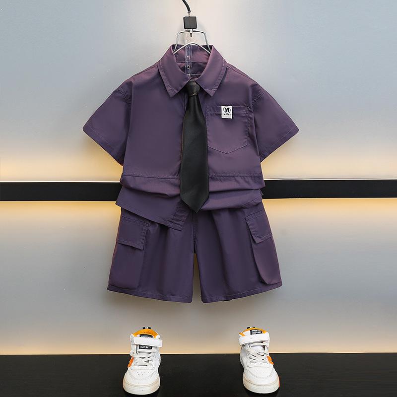 Boys Trendy Summer Set: 2025 New Fashion Short-Sleeved Shirt for Kids 130 cm фиолетовый
Boys Trendy Summer Set: 2025 New Fashion Short-Sleeved Shirt for Kids 130 cm фиолетовый