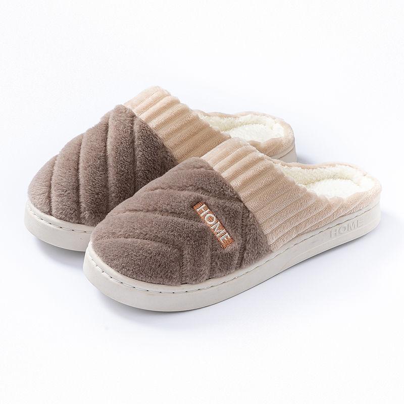 Cotton slippers men s autumn and winter baotou warm plush thickened soft bottom non-slip stepping on shit feeling couple home slippers women 44-45 темно-коричневого кольору
Cotton slippers men s autumn and winter baotou warm plush thickened soft bottom non-slip stepping on shit feeling couple home slippers women 44-45 темно-коричневого кольору
