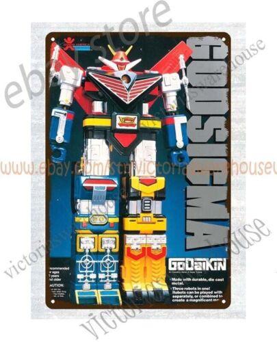 living room garage 1982 GODAIKIN GODSIGMA childhood toy ROBOT metal tin sign 20x30cm(7.8x11.8inch)
living room garage 1982 GODAIKIN GODSIGMA childhood toy ROBOT metal tin sign 20x30cm(7.8x11.8inch)