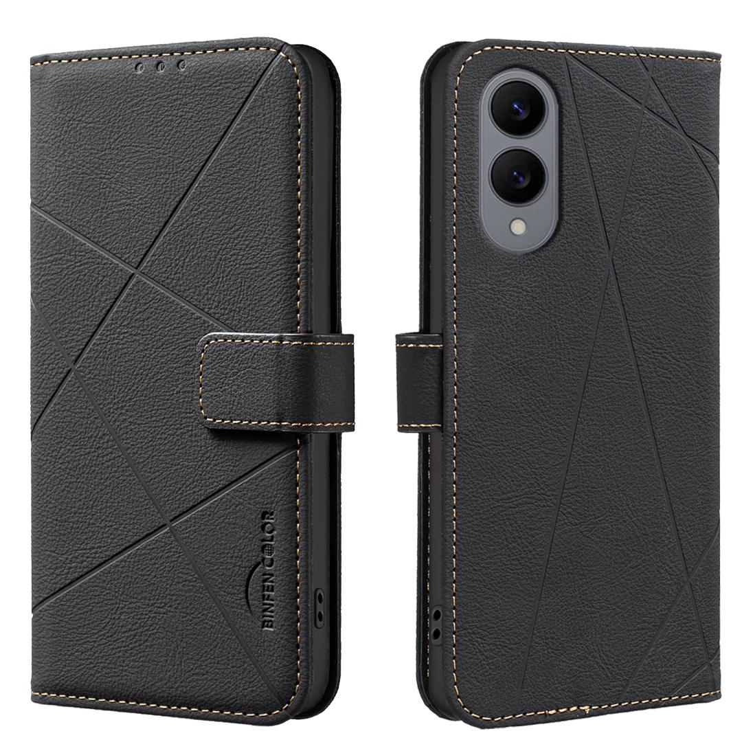 For Samsung Galaxy S25 Edge Case BINFEN COLOR BF35 Geometry Imprinted Leather Phone Cover RFID Blocking Wallet Stand Black
For Samsung Galaxy S25 Edge Case BINFEN COLOR BF35 Geometry Imprinted Leather Phone Cover RFID Blocking Wallet Stand Black