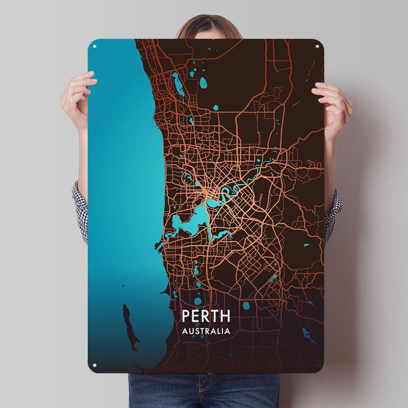 Perth Decorative Wall Frames Australia Map Tinplate Sign Maps Poster Art Mural Custom Metal Signs for Home Room Decoration Retro 20x30cm(7.8x11.8inch)
Perth Decorative Wall Frames Australia Map Tinplate Sign Maps Poster Art Mural Custom Metal Signs for Home Room Decoration Retro 20x30cm(7.8x11.8inch)