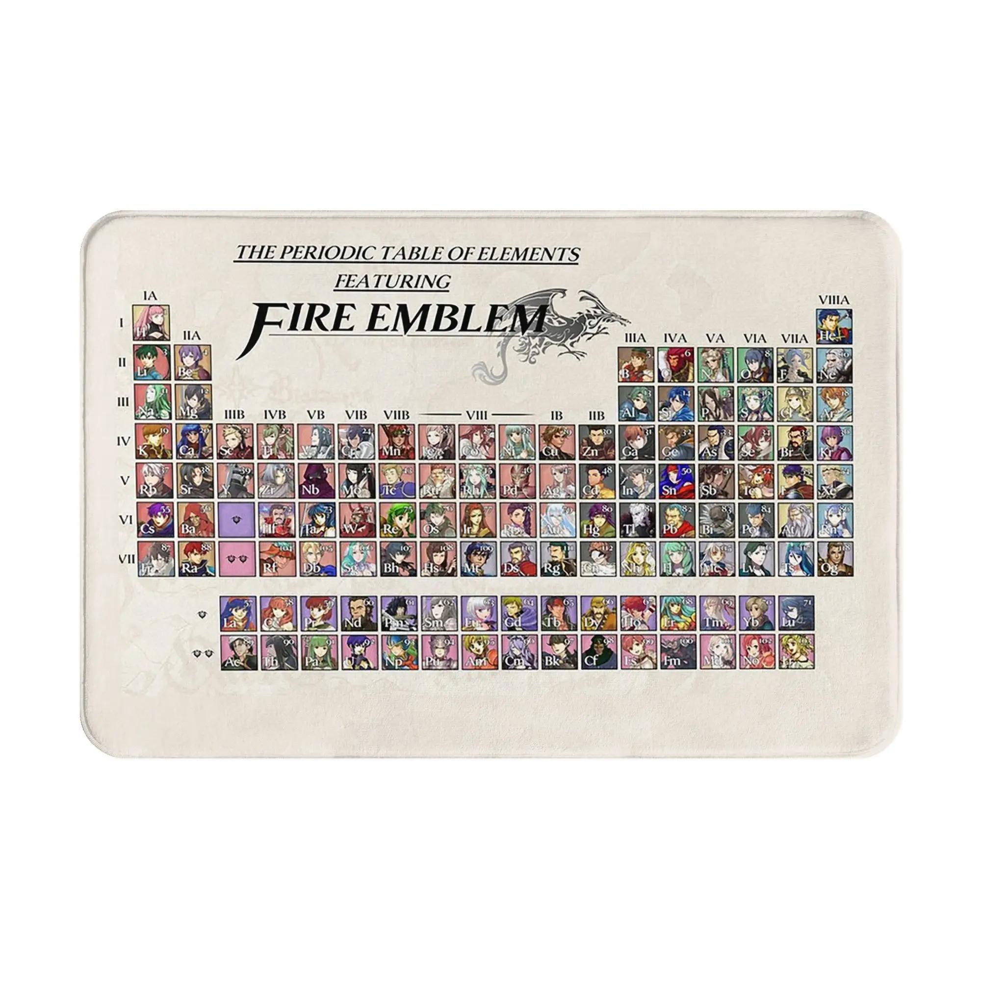 Periodic Table Fire Emblem Anti-slip Doormat Floor Mat Antiwear Carpet Rug for Kitchen Entrance Home Living room Footpad Mats 40x60cm
Periodic Table Fire Emblem Anti-slip Doormat Floor Mat Antiwear Carpet Rug for Kitchen Entrance Home Living room Footpad Mats 40x60cm
