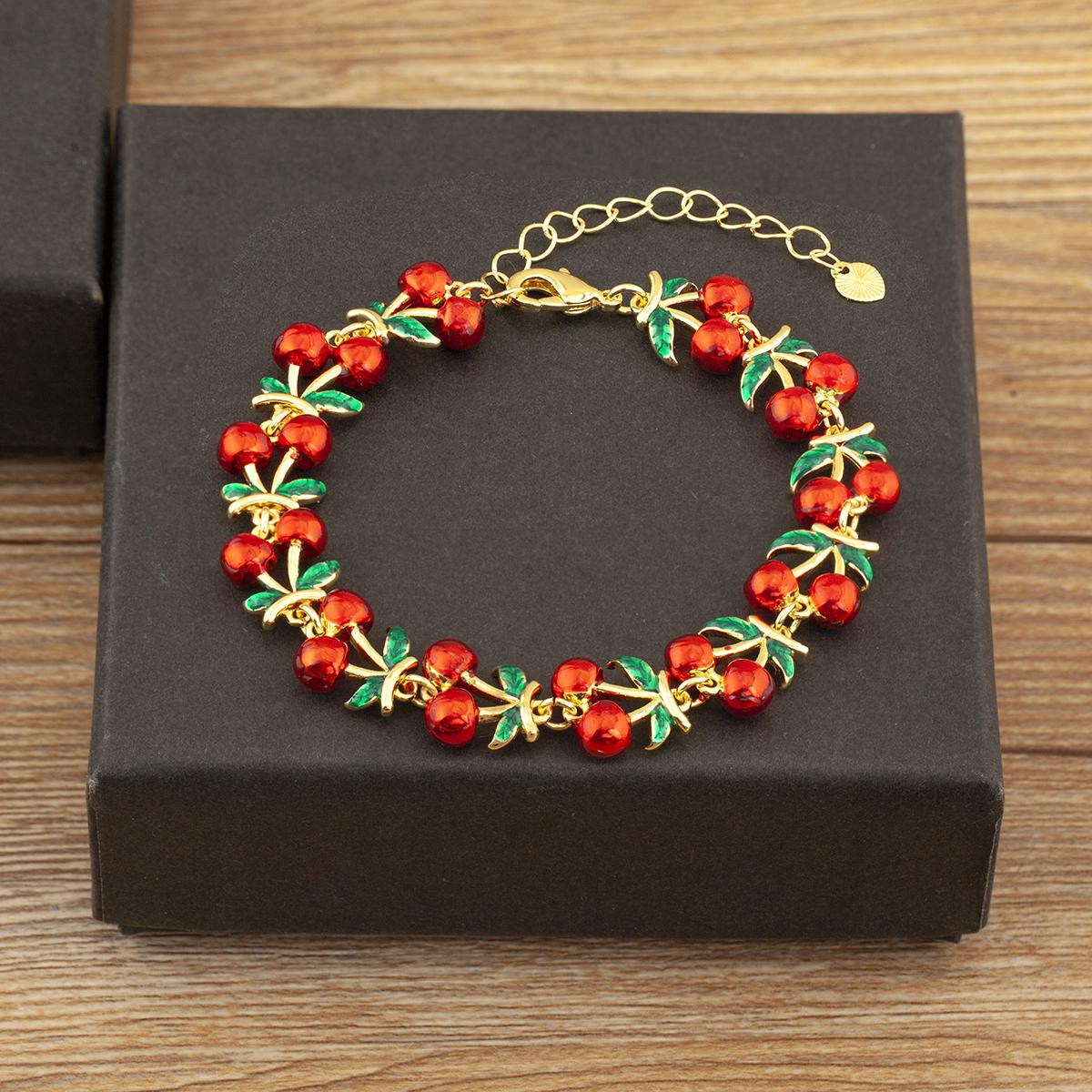 Nidin Fashion Sweet Strawberry/Mushroom/Cherry Drip Oil Delicate Bracelets For Women Girl Elegant Aesthetic Jewelry Accessories
Nidin Fashion Sweet Strawberry/Mushroom/Cherry Drip Oil Delicate Bracelets For Women Girl Elegant Aesthetic Jewelry Accessories