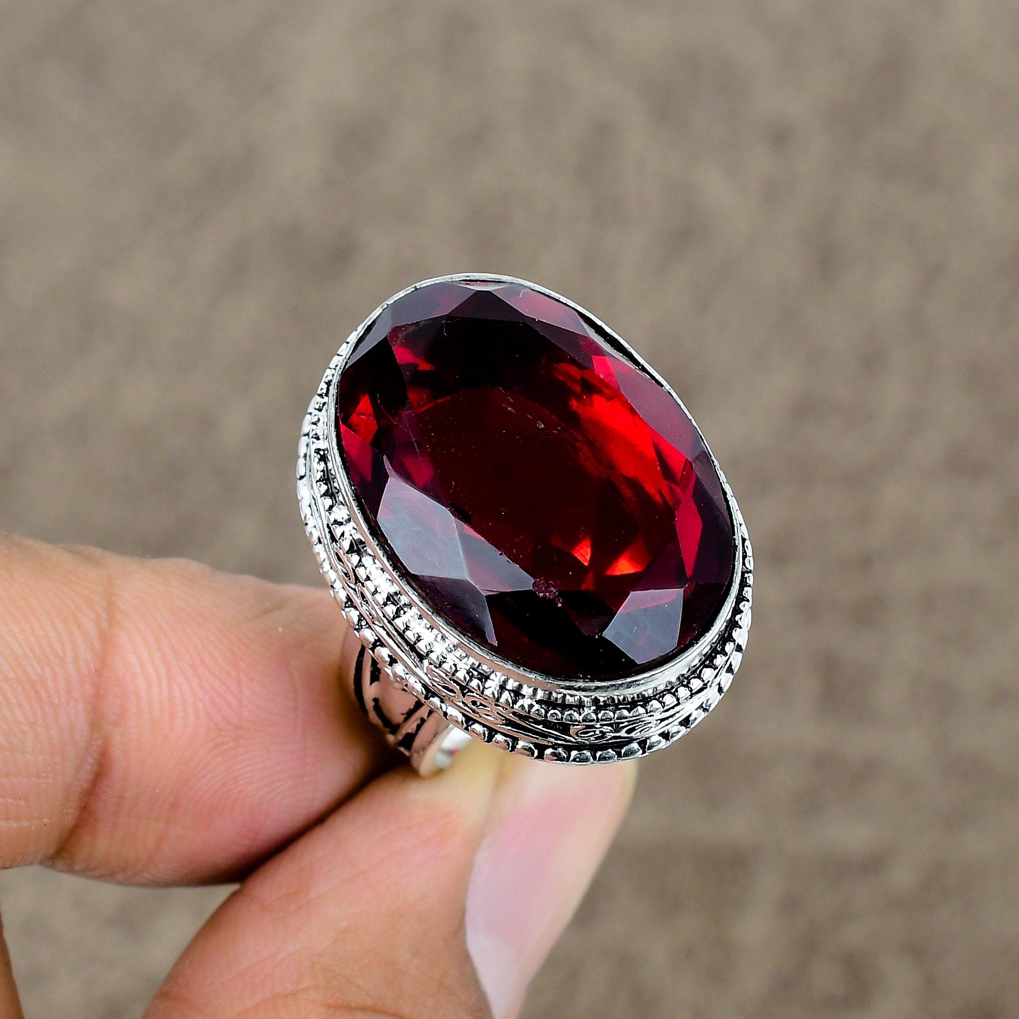 Garnet Genstone Handmade 925 Sterling Silver Jewelry Ring Size 7 KKG-463
Garnet Genstone Handmade 925 Sterling Silver Jewelry Ring Size 7 KKG-463