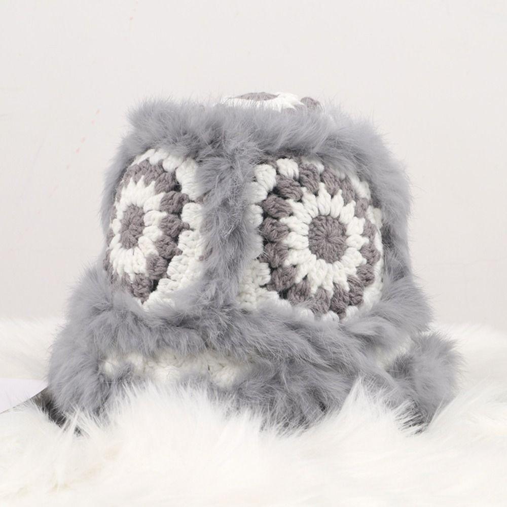 Cute Fisherman Hat Rabbit Hair Female Hats Simple Winter Knitted Hat Outdoor Grey-Style B
Cute Fisherman Hat Rabbit Hair Female Hats Simple Winter Knitted Hat Outdoor Grey-Style B