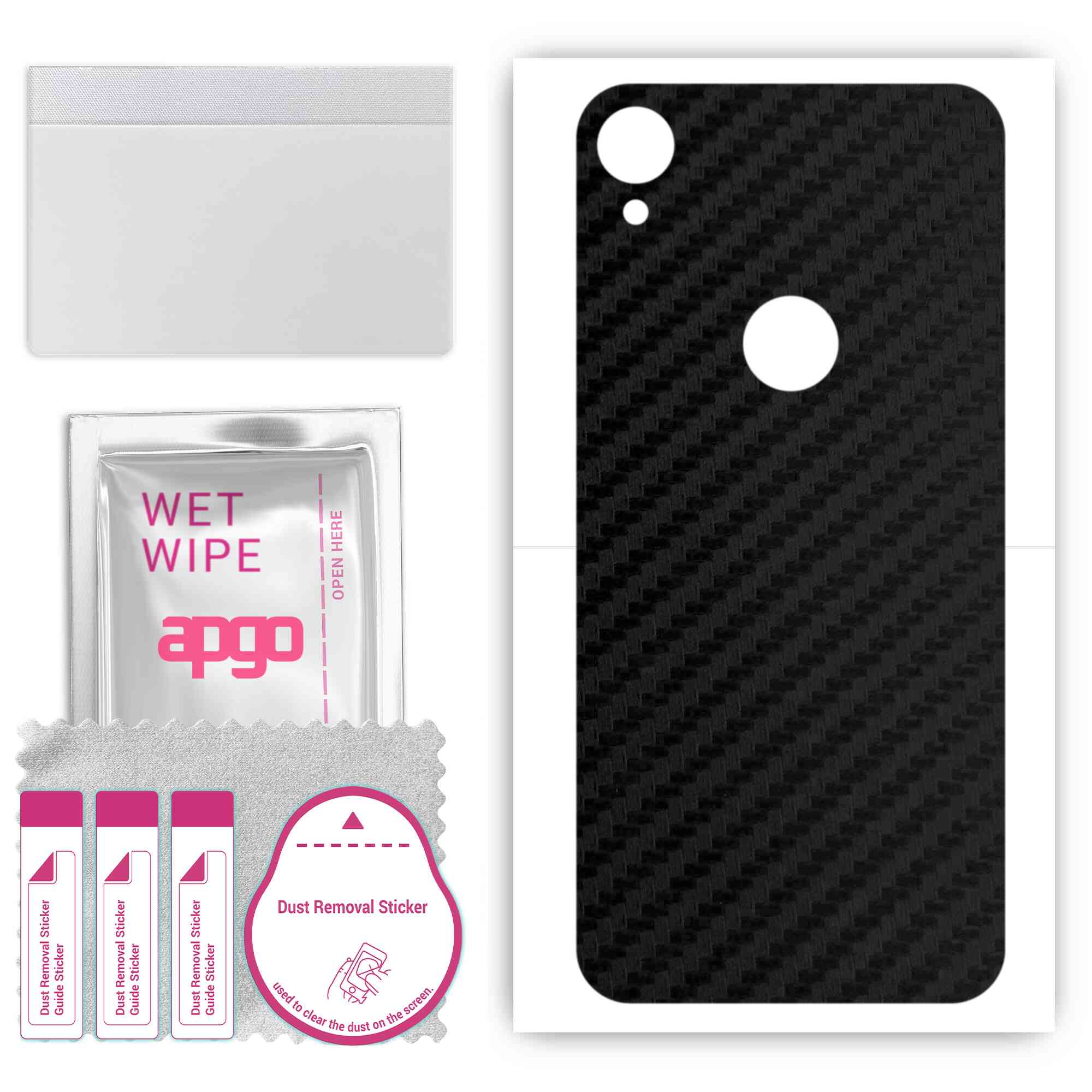 Apgo Protective Skin Sticker for the back compatible with Motorola Moto E6, Wrap Film, Foil, Vinyl - Pattern Carbon Black
Apgo Protective Skin Sticker for the back compatible with Motorola Moto E6, Wrap Film, Foil, Vinyl - Pattern Carbon Black