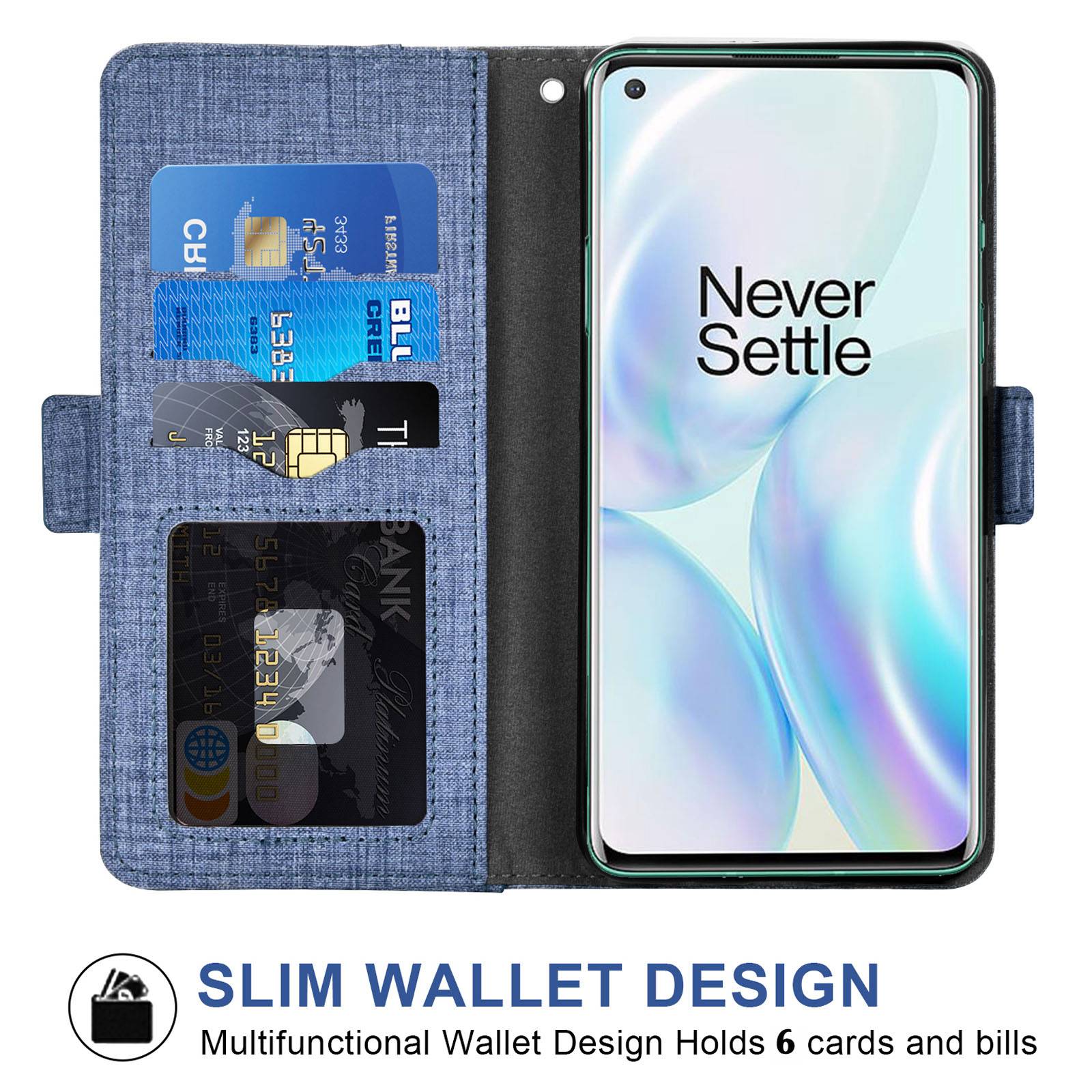 Jeans Cloth Texture PU Leather Cover for OnePlus 8 Pro,Multifunction Rotating Card Slot Phone Stand Wallet Case Blue
Jeans Cloth Texture PU Leather Cover for OnePlus 8 Pro,Multifunction Rotating Card Slot Phone Stand Wallet Case Blue
