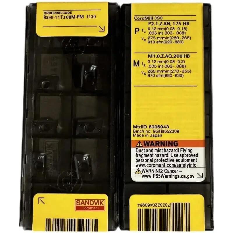 Original Sandvik / R390-11T308M-PM 1130 / CNC lathe carbide blade 10 PCS
Original Sandvik / R390-11T308M-PM 1130 / CNC lathe carbide blade 10 PCS