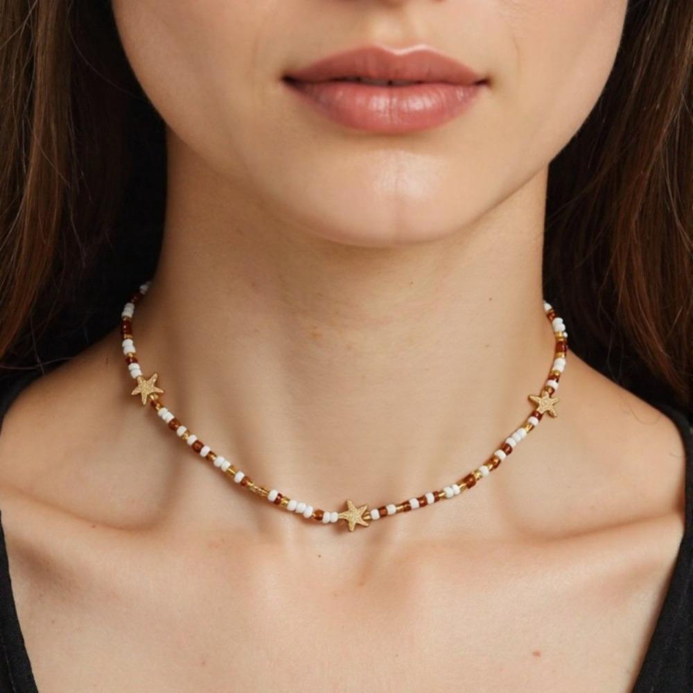 Bohemia Retro Fashion Beaded Starfish Pendant Necklace for Women Charm Summer Beach Vacation Collar Zircon Accessories Gift
Bohemia Retro Fashion Beaded Starfish Pendant Necklace for Women Charm Summer Beach Vacation Collar Zircon Accessories Gift