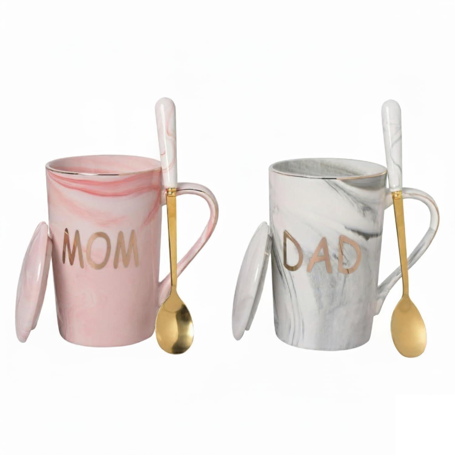 Кавові чашки, Подарунки на весілля, Подарунок для пари, Різдвяні подарунки, Набір з 2 кавових чашок для мами та тата, Кришки, Керамічні ложки, Підставки
Кавові чашки, Подарунки на весілля, Подарунок для пари, Різдвяні подарунки, Набір з 2 кавових чашок для мами та тата, Кришки, Керамічні ложки, Підставки