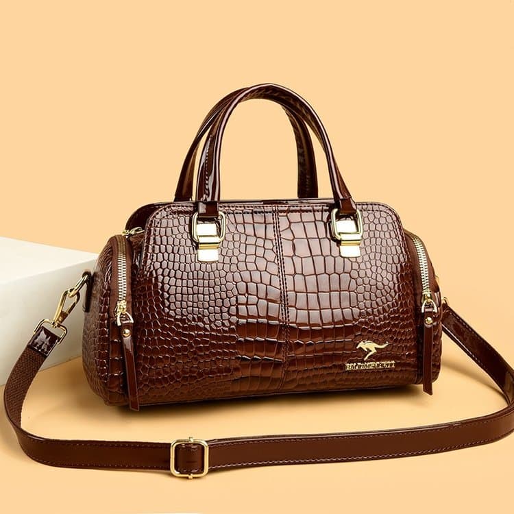 Crocodile Boston Hand Crossbody Bag коричневий
Crocodile Boston Hand Crossbody Bag коричневий
