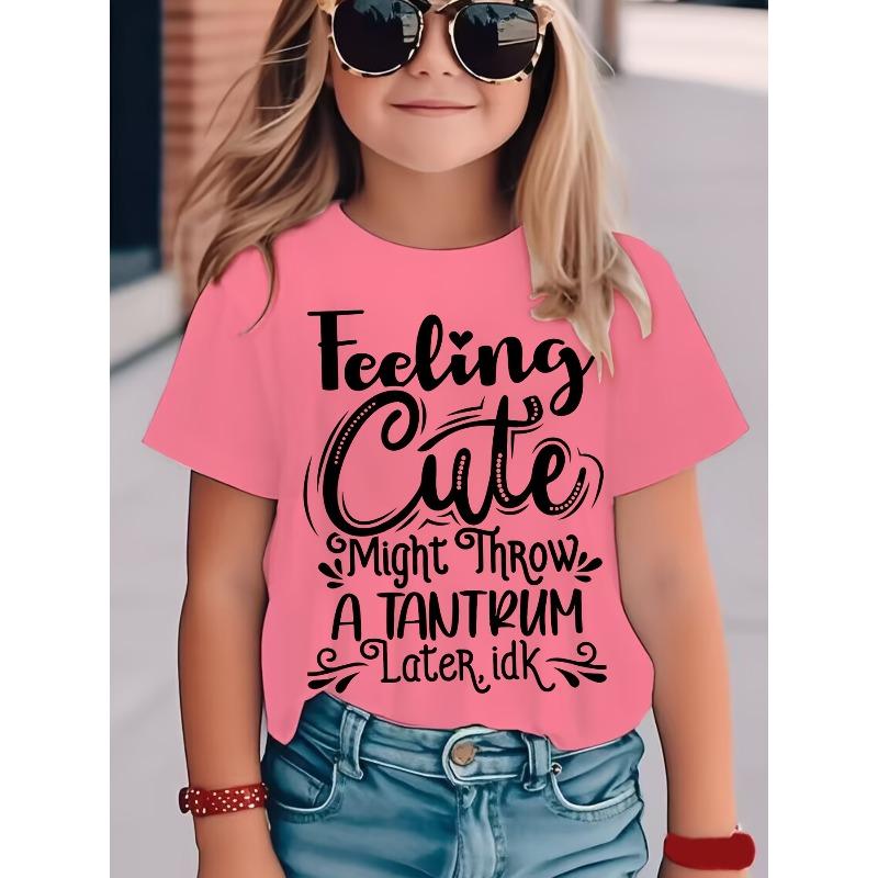 European sizes Feeling Cute Children s Summer Black White Pink Funny Short Sleeve T-Shirt Cute Girl T-Shirt Kids Clothing 164cm рожевий
European sizes Feeling Cute Children s Summer Black White Pink Funny Short Sleeve T-Shirt Cute Girl T-Shirt Kids Clothing 164cm рожевий
