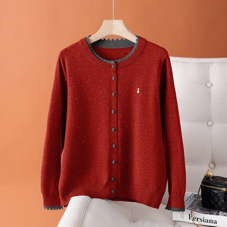 Elegant Jacquard Long-Sleeved Top for Women 40-50 - Versatile Spring/Autumn Sweater 2XL вино красного
Elegant Jacquard Long-Sleeved Top for Women 40-50 - Versatile Spring/Autumn Sweater 2XL вино красного