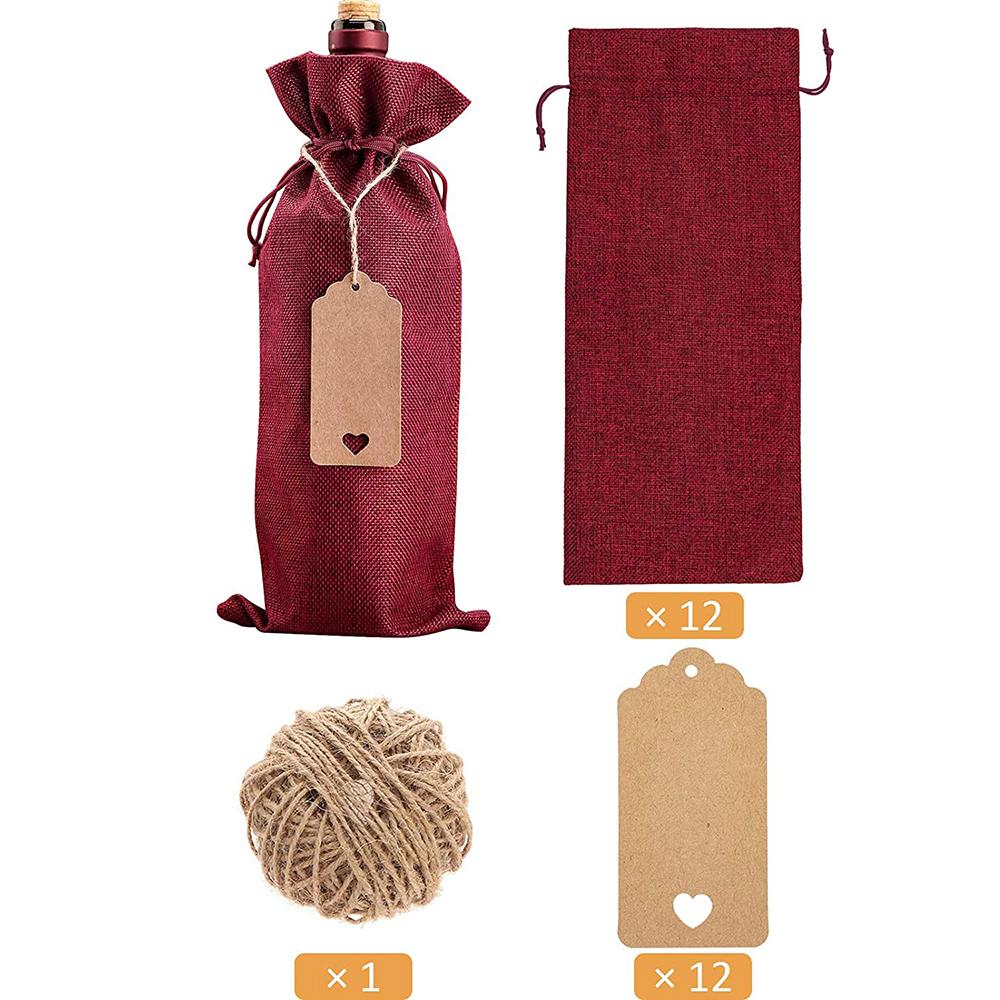 12Pcs Burlap Wine Bags Drawstring Wine Bottle Packaging Bags Reusable 2 Color Wine Bottle Bags For Christmas Wedding Birthday 13.78x5.9inch&35x15cm
12Pcs Burlap Wine Bags Drawstring Wine Bottle Packaging Bags Reusable 2 Color Wine Bottle Bags For Christmas Wedding Birthday 13.78x5.9inch&35x15cm