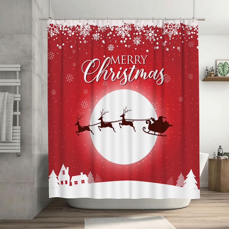 Tu Christmas Shower Curtain Set Festive Holiday Decor Reindeer Sleigh Winter Theme Bathroom Fabric Waterproof Backdrop Xmas Part W60H190(CM)-1 Pcs
Tu Christmas Shower Curtain Set Festive Holiday Decor Reindeer Sleigh Winter Theme Bathroom Fabric Waterproof Backdrop Xmas Part W60H190(CM)-1 Pcs