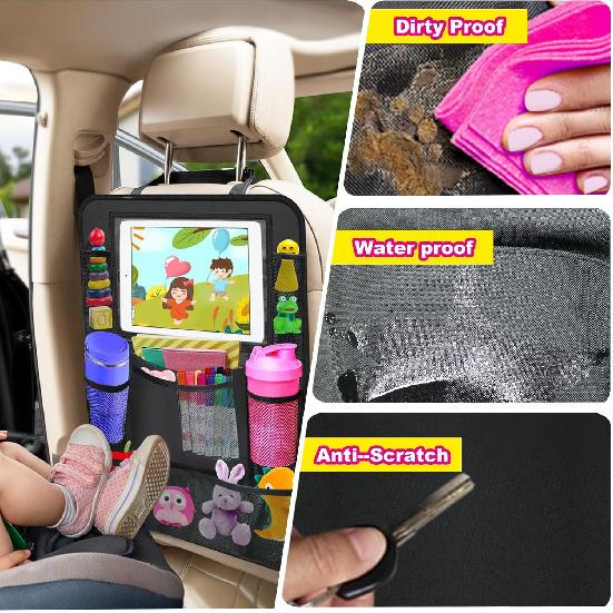 XBRN 2 Pack Car Backseat Organizer, Car Seat Organizer Kick Mats Back Seat Protector with 11 Tablet Holder, Car Storage Organizer for Kids,10
XBRN 2 Pack Car Backseat Organizer, Car Seat Organizer Kick Mats Back Seat Protector with 11 Tablet Holder, Car Storage Organizer for Kids,10