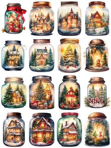 16Pcs/Pack Winter Christmas Magic Pot Sticker DIY Craft Scrapbooking Album Junk Journal Decorative Stickers
16Pcs/Pack Winter Christmas Magic Pot Sticker DIY Craft Scrapbooking Album Junk Journal Decorative Stickers