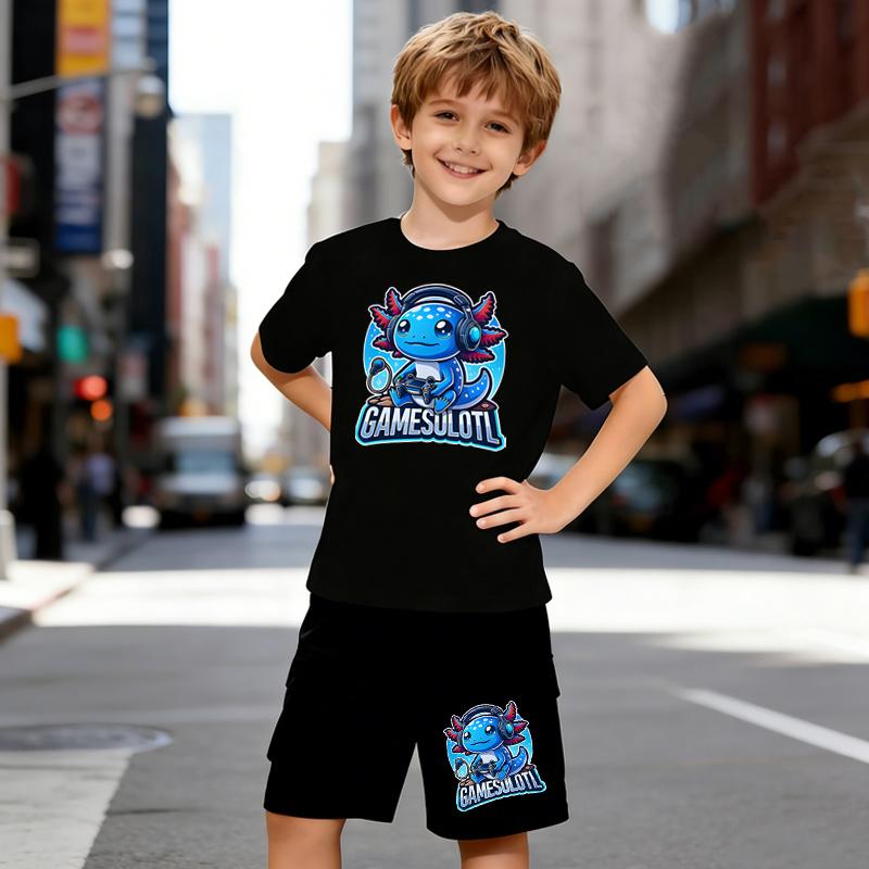 Boys 2 Piece Cute Game Axolotl Print Outfit, Short Sleeve T-Shirt and Shorts Set for Kids Age 5-14,Black and White Sporty Casual Summer Clothes 5-6 Years чёрный
Boys 2 Piece Cute Game Axolotl Print Outfit, Short Sleeve T-Shirt and Shorts Set for Kids Age 5-14,Black and White Sporty Casual Summer Clothes 5-6 Years чёрный