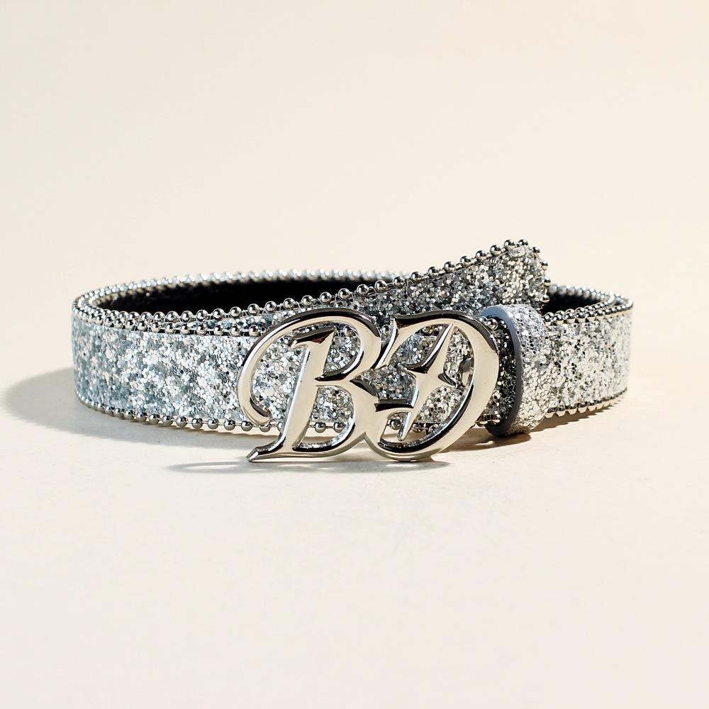 Geometric Elements Letter Buckle B Sequin Belt Women S Jeans Accessory Belt 105Cm long
Geometric Elements Letter Buckle B Sequin Belt Women S Jeans Accessory Belt 105Cm long