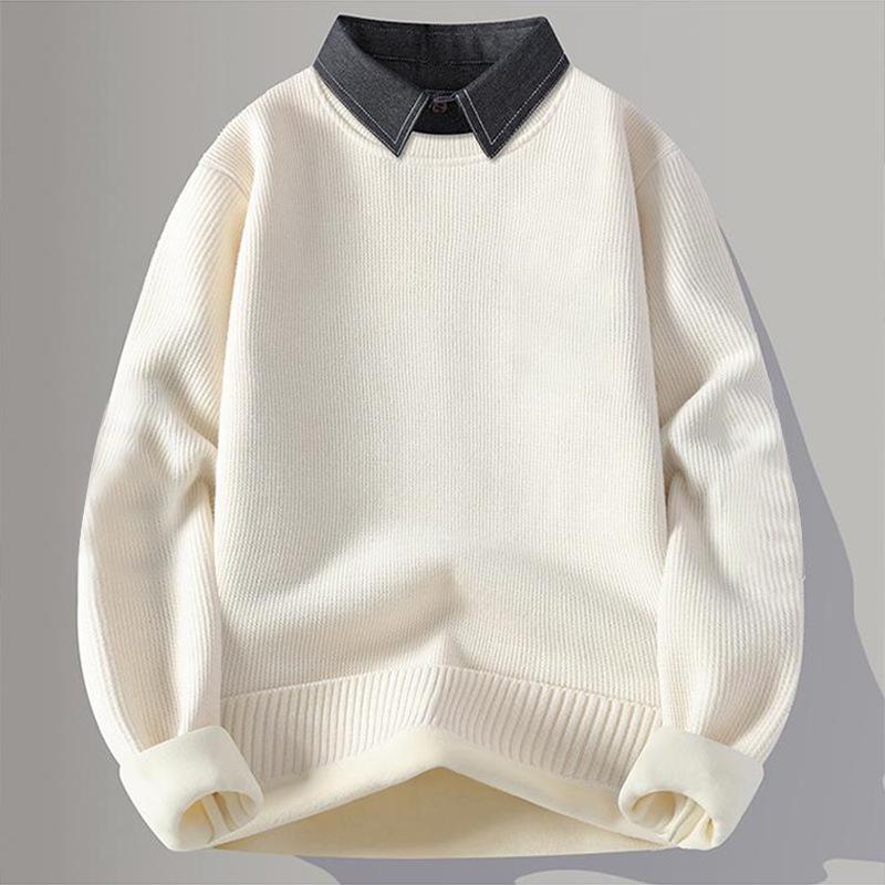 Men s New Arrival Lapel 2-in-1 Long Sleeve Solid Color Plus Velvet Thick Knit Sweater 2XL
Men s New Arrival Lapel 2-in-1 Long Sleeve Solid Color Plus Velvet Thick Knit Sweater 2XL