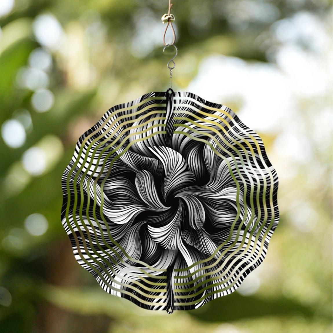 10 Inch Black White Hanging Spinner Windmill with 360 Degree Rotating Hook Unique Kinetic Design for Garden Yard Patio Decor Summer Spring Gift 01A
10 Inch Black White Hanging Spinner Windmill with 360 Degree Rotating Hook Unique Kinetic Design for Garden Yard Patio Decor Summer Spring Gift 01A