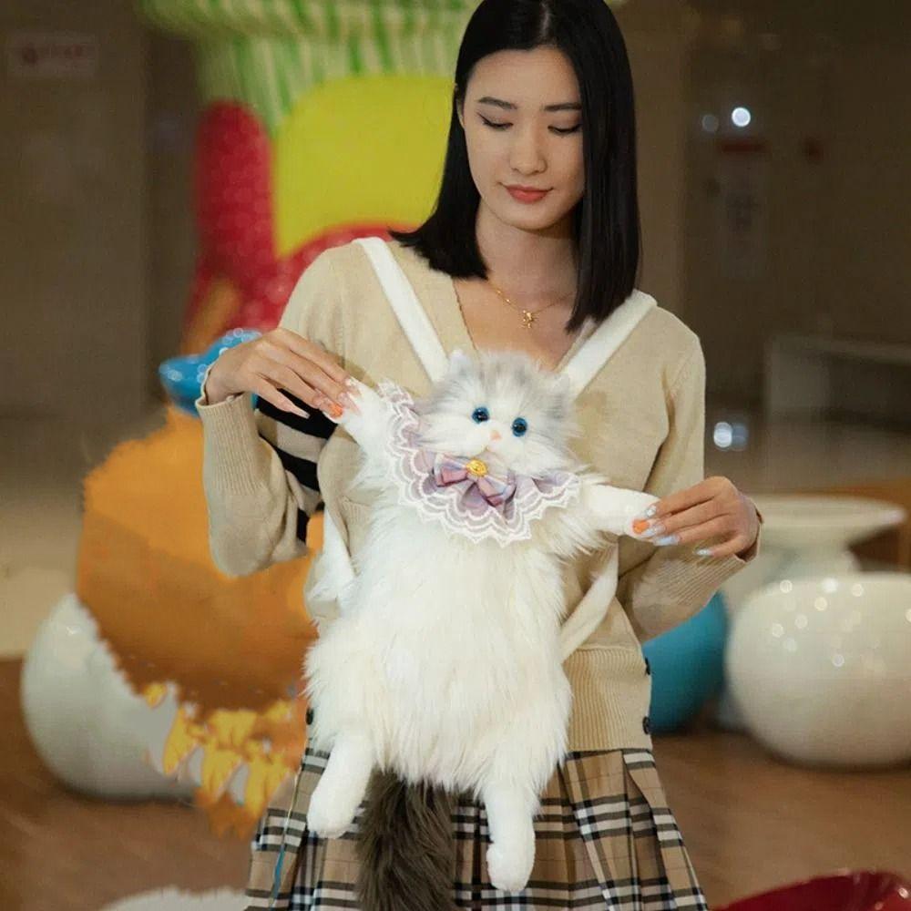 Super Realistic Plush Cat Backpack Long-haired Cute Animals Plush Bag Boys Girls Gray&Brown Headhair
Super Realistic Plush Cat Backpack Long-haired Cute Animals Plush Bag Boys Girls Gray&Brown Headhair