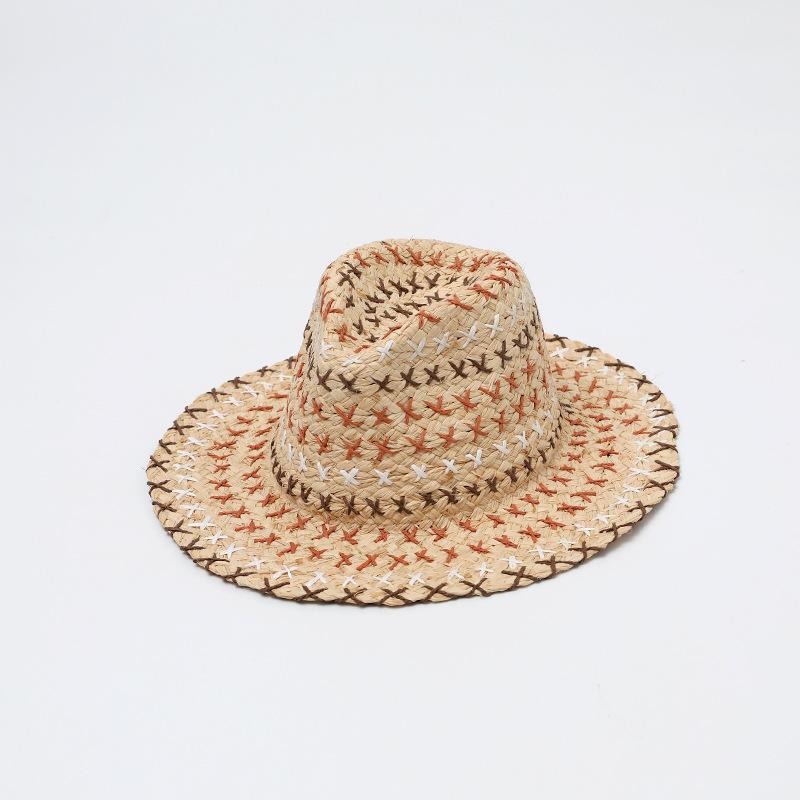 Handwoven Raffia Straw Hat For Women Summer Sun Protection Hand-Stitched Jazz-Style Denim Hat Color-Blocked Beach Hat Vacation кавовий
Handwoven Raffia Straw Hat For Women Summer Sun Protection Hand-Stitched Jazz-Style Denim Hat Color-Blocked Beach Hat Vacation кавовий