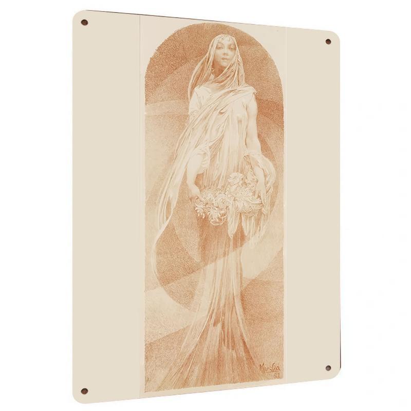 Vintage Mucha Style Hand Painted Flower Goddess Metal Tin Painting Living Room Wall Decor Mural 20x30cm(7.8x11.8inch)
Vintage Mucha Style Hand Painted Flower Goddess Metal Tin Painting Living Room Wall Decor Mural 20x30cm(7.8x11.8inch)