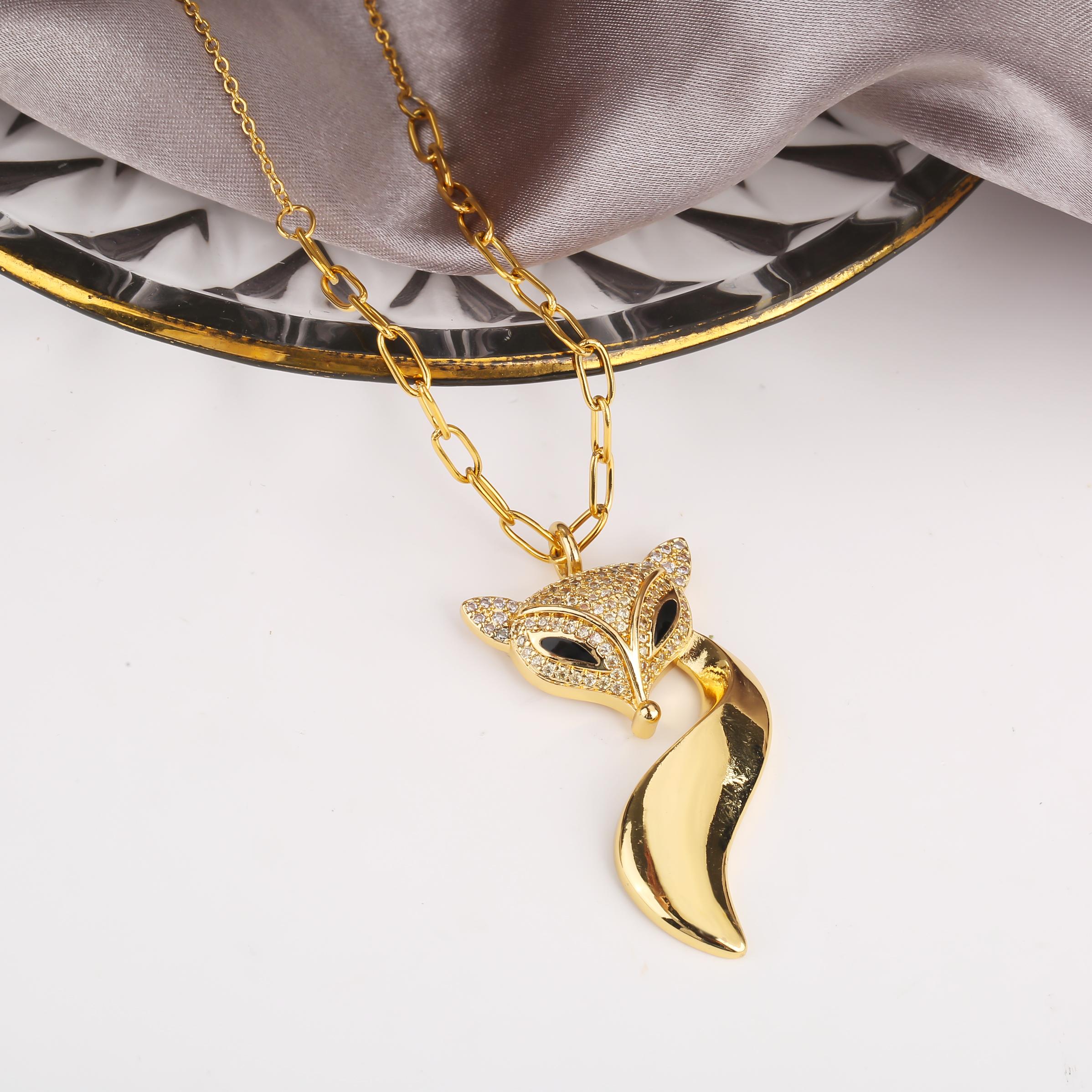 Новый дизайн Ожерелье с подвеской в виде лисы из нержавеющей стали Персонализированная подвеска с животным Подходит для мужчин женщин Вечеринка День рождения Циркон Подарок
Новый дизайн Ожерелье с подвеской в виде лисы из нержавеющей стали Персонализированная подвеска с животным Подходит для мужчин женщин Вечеринка День рождения Циркон Подарок