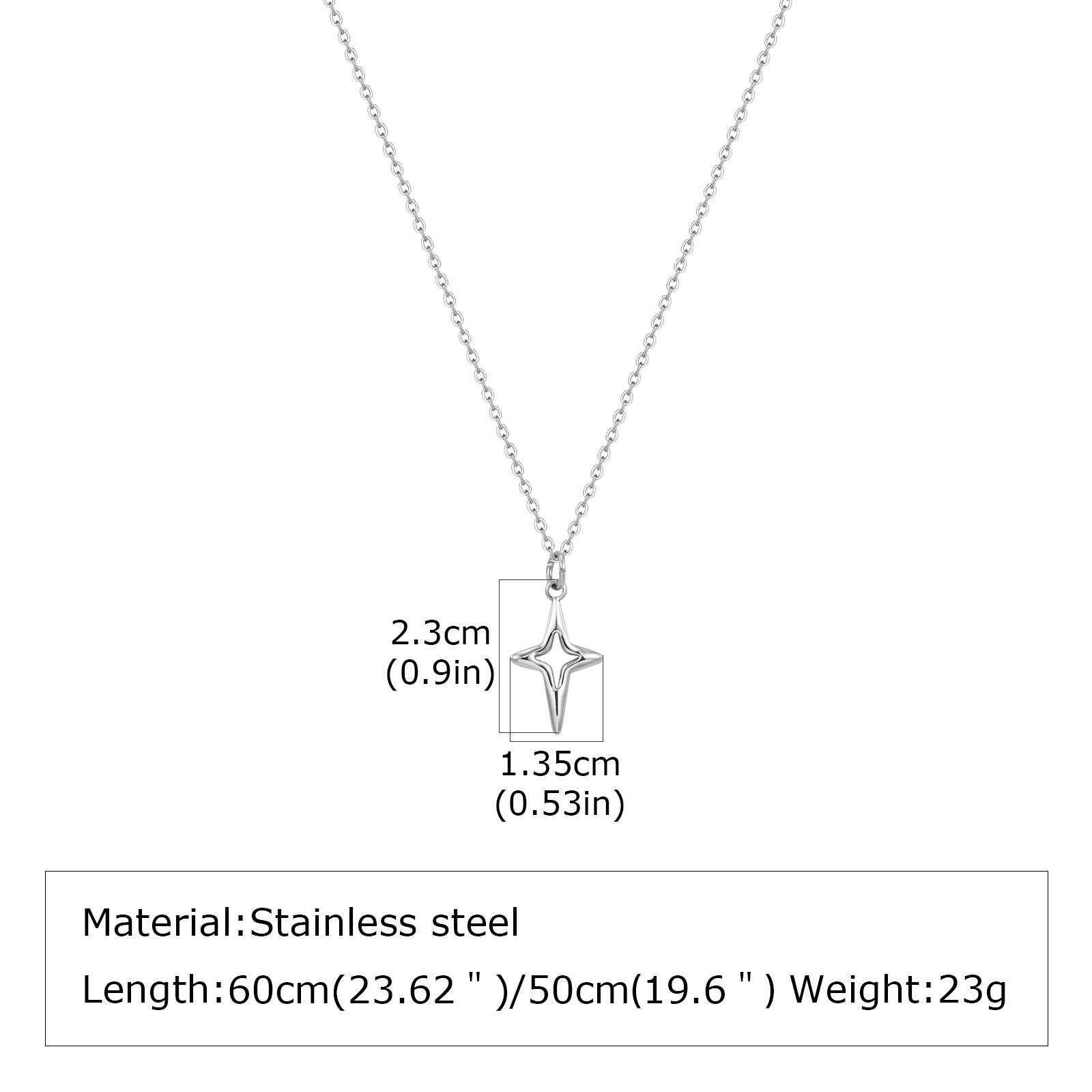 2pcs Set Hip-hop Hollow Star Pendant Necklace for Men, Double Layered Stainless Steel Chain Collar, Fashion Punk Jewelry Gift
2pcs Set Hip-hop Hollow Star Pendant Necklace for Men, Double Layered Stainless Steel Chain Collar, Fashion Punk Jewelry Gift