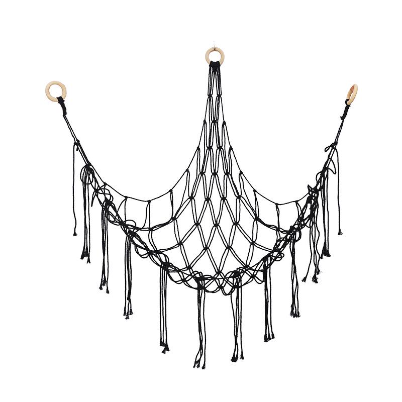 Гамак для игрушек из хлопка ручной работы, угловая сетчатая сумка для хранения чёрный
Гамак для игрушек из хлопка ручной работы, угловая сетчатая сумка для хранения чёрный