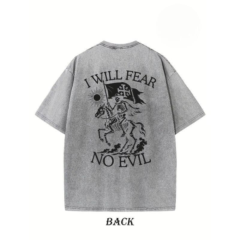 European sizes Retro Artistic Design Washed Tee Featuring I Will Fear Printed on Both Sides. 5XL сірий
European sizes Retro Artistic Design Washed Tee Featuring I Will Fear Printed on Both Sides. 5XL сірий