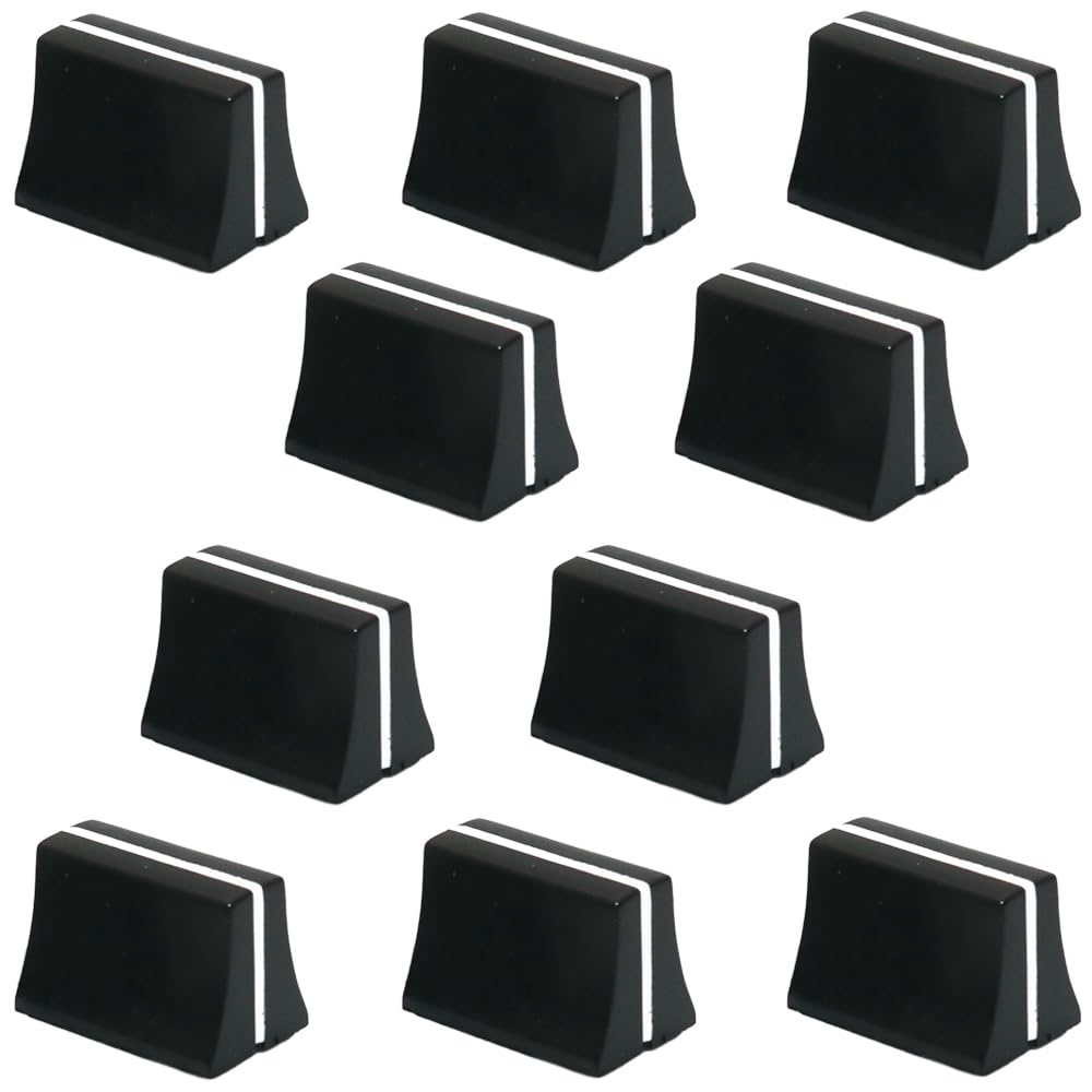 Fader Knob Mixer Fader Mixer Fader Potentiometer Cover Plastic Potentiometer Volume Control Mixer Fader Knob Easy to Fit 10pcs Black
Fader Knob Mixer Fader Mixer Fader Potentiometer Cover Plastic Potentiometer Volume Control Mixer Fader Knob Easy to Fit 10pcs Black