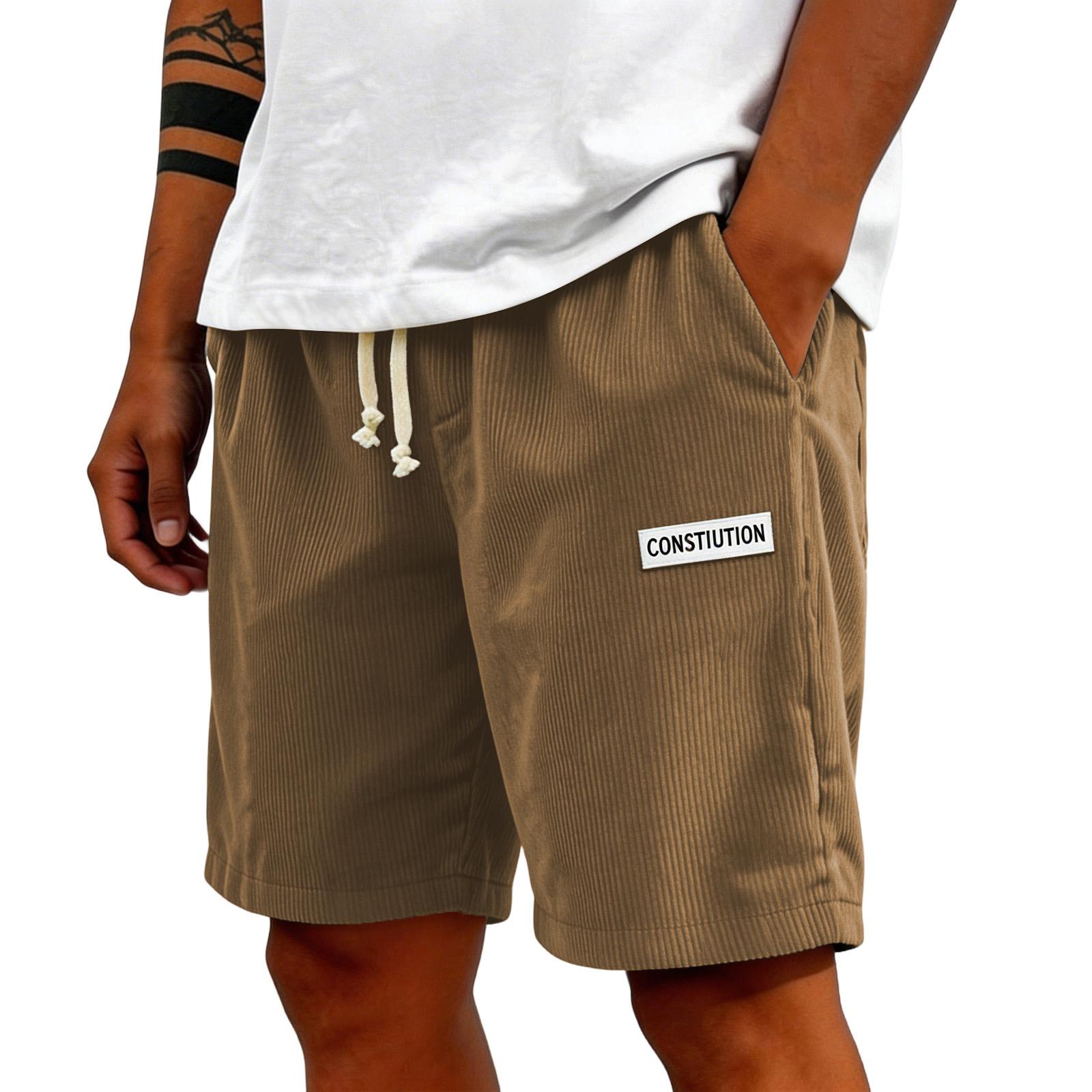 Men s Corduroy Casual Shorts - Drawstring Elastic Waist Wide Pants With Pocket Labels And Five-pocket Design XL коричневий
Men s Corduroy Casual Shorts - Drawstring Elastic Waist Wide Pants With Pocket Labels And Five-pocket Design XL коричневий