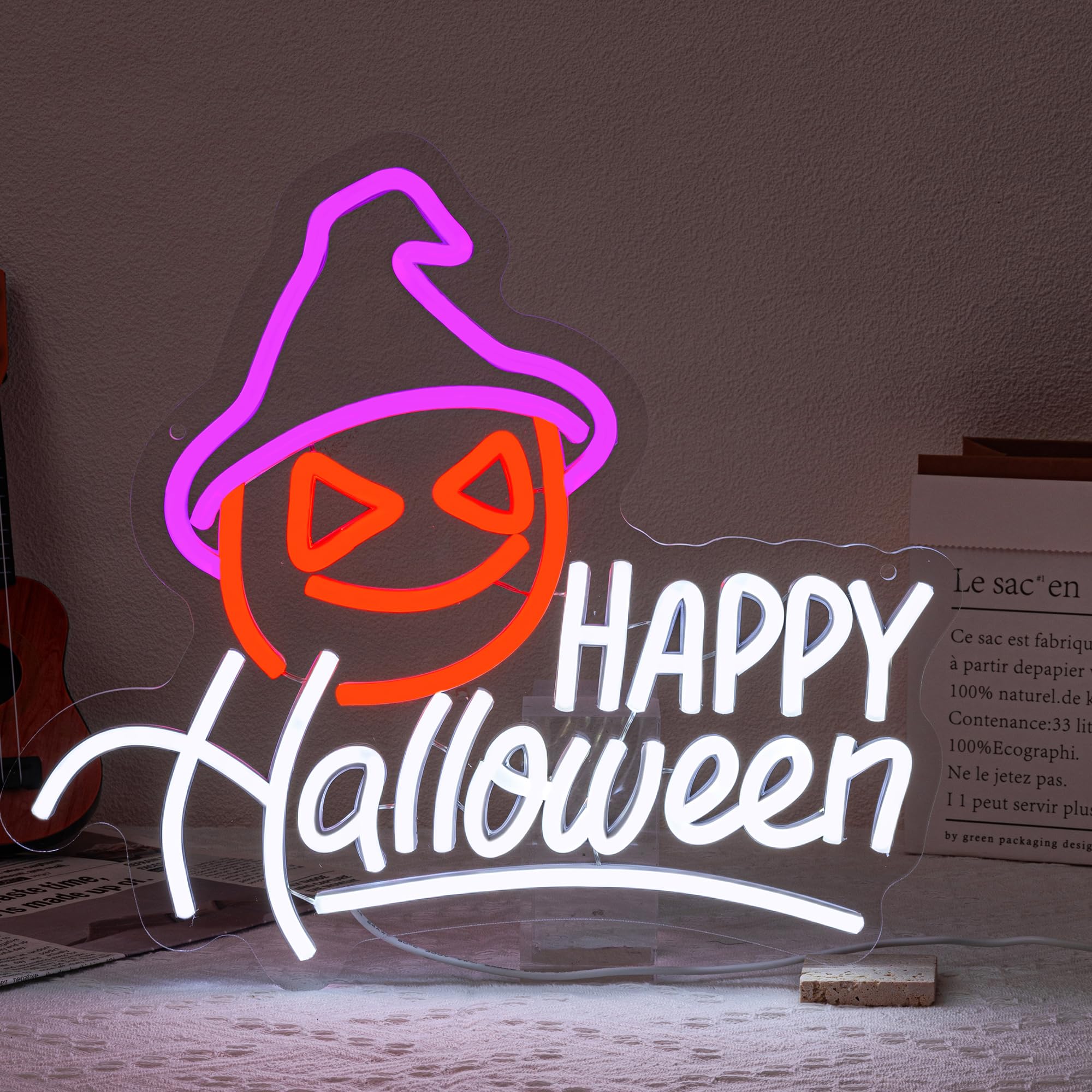 Happy Halloween Neon Sign LED Wall Decor Halloween Neon Signs for Bedroom Kids Room Bar Club Halloween Decor
Happy Halloween Neon Sign LED Wall Decor Halloween Neon Signs for Bedroom Kids Room Bar Club Halloween Decor