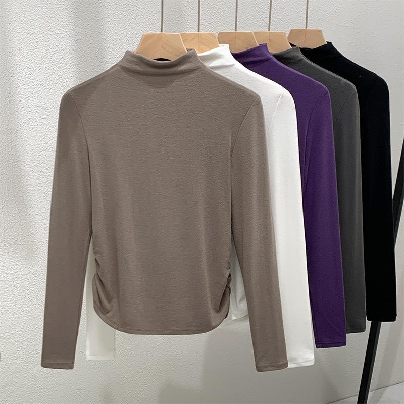 Semi-turtleneck bottoming shirt women s autumn and winter new women s clothing design sense long-sleeved inner shirt pleated waist top XL
Semi-turtleneck bottoming shirt women s autumn and winter new women s clothing design sense long-sleeved inner shirt pleated waist top XL