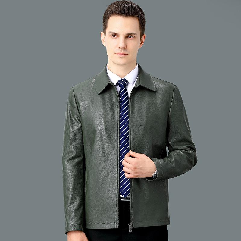 Новая куртка из натуральной овчины с лацканами, мужская повседневная кожаная куртка среднего возраста, короткое осенне-зимнее пальто 195
Новая куртка из натуральной овчины с лацканами, мужская повседневная кожаная куртка среднего возраста, короткое осенне-зимнее пальто 195