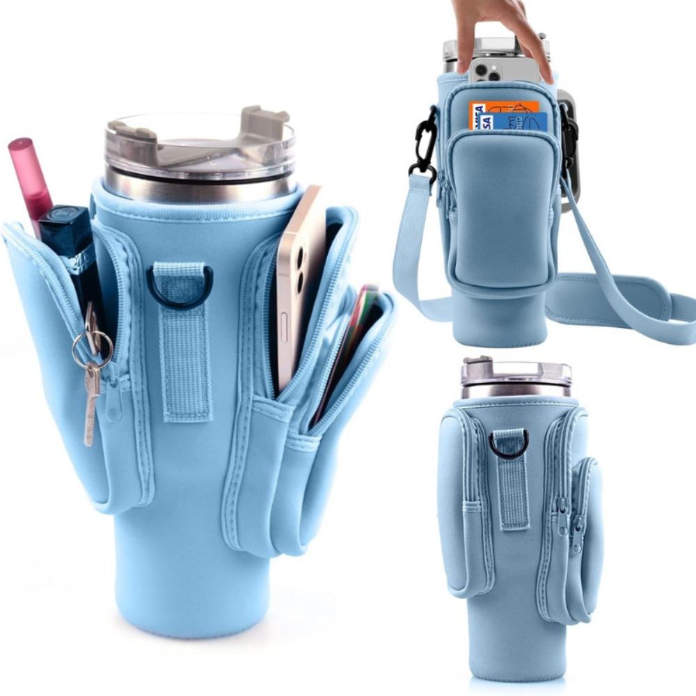 3 Pockets Water Bottle Holder Pouch With Phone Pocket with Keychain & Mountaineering Button Water Cup Bags Adjustable Strap синий
3 Pockets Water Bottle Holder Pouch With Phone Pocket with Keychain & Mountaineering Button Water Cup Bags Adjustable Strap синий