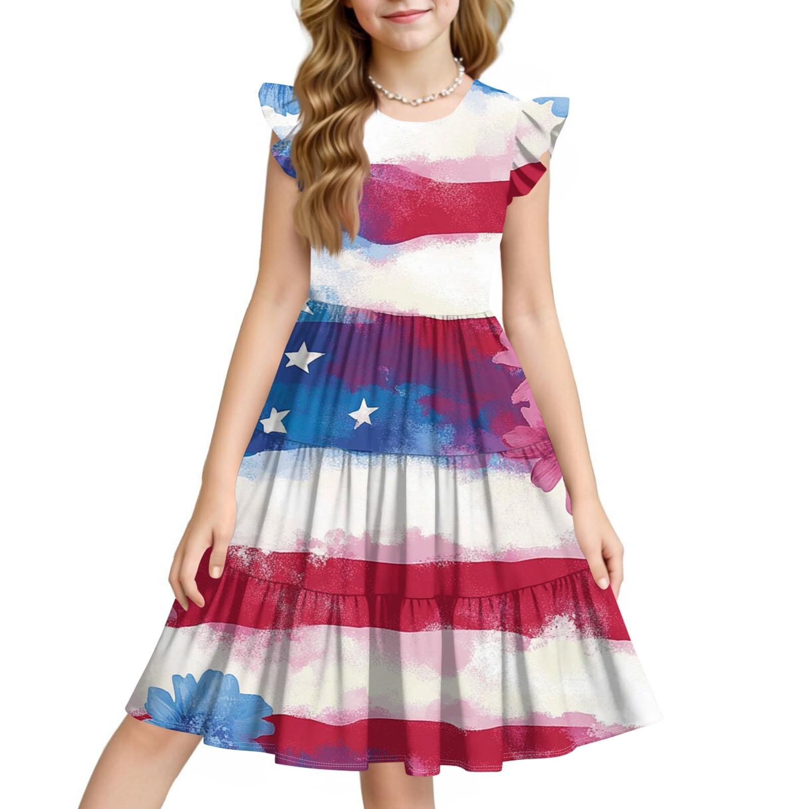 Summer Children s Dress Girls Casual Independence Day Cute Round Neck Princess Dress 140
Summer Children s Dress Girls Casual Independence Day Cute Round Neck Princess Dress 140