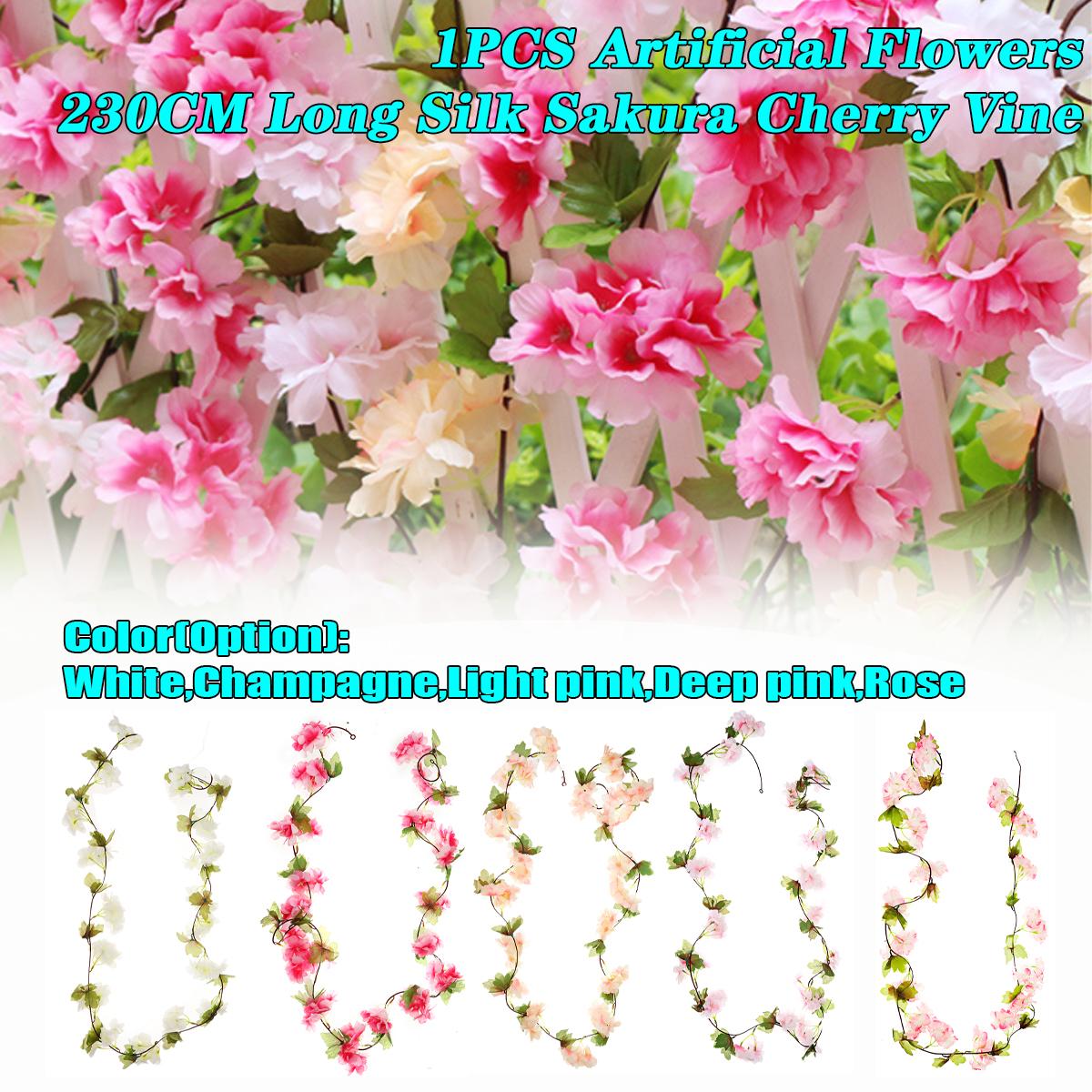 1Pcs 2.3M / 91inch Large Size Artificial Fake Cherry Blossom Garland Hanging Vine Silk Garland Flowers Wedding Christmas Party Decor
1Pcs 2.3M / 91inch Large Size Artificial Fake Cherry Blossom Garland Hanging Vine Silk Garland Flowers Wedding Christmas Party Decor