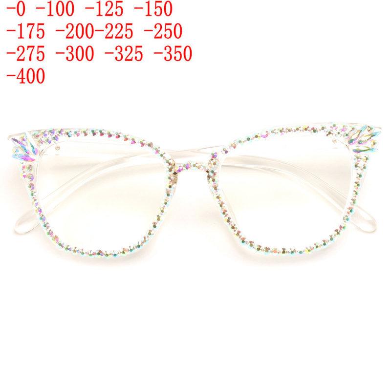 Retro Sparkling Crystal Colorful Diamond Frame Cat Eye Bling Rhinestone Myopia Glasses Women Computer Anti-fatigue UV400 XN 0 чистый
Retro Sparkling Crystal Colorful Diamond Frame Cat Eye Bling Rhinestone Myopia Glasses Women Computer Anti-fatigue UV400 XN 0 чистый